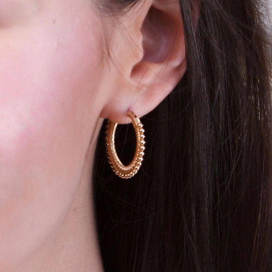 Medium Signature Wrap Hoops - 14k gold fill