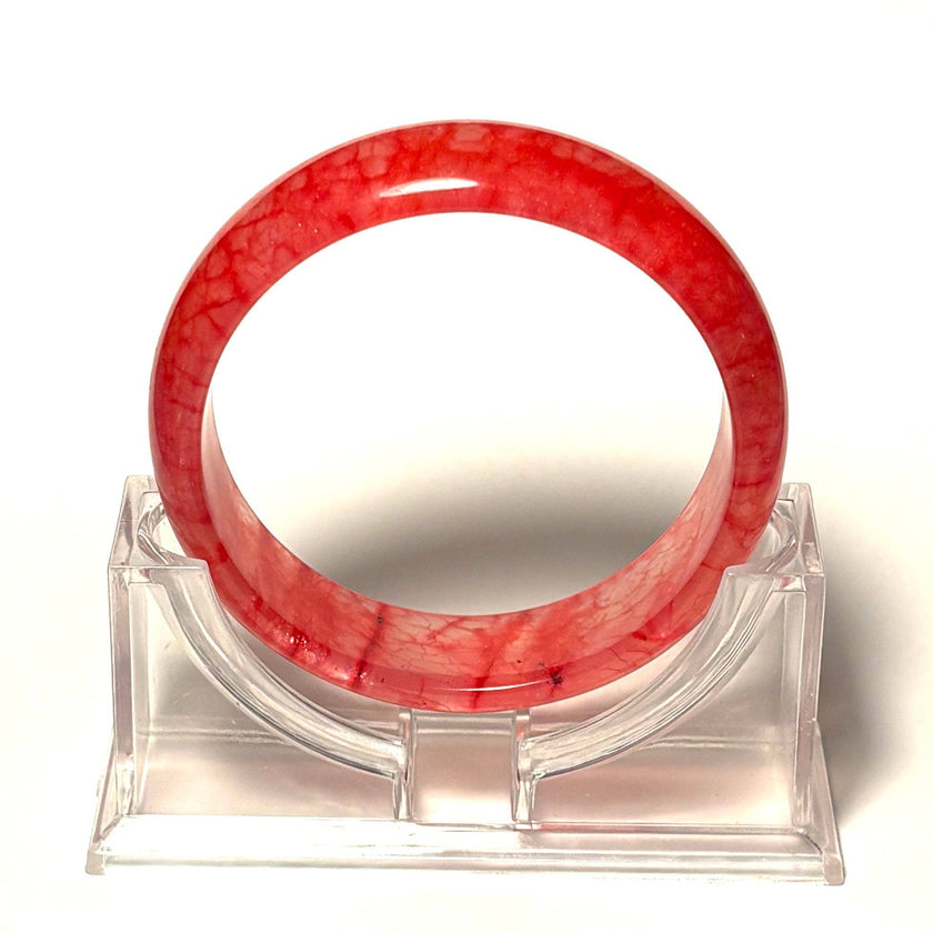 Blood Jade Bangle Bracelet - 60 mm