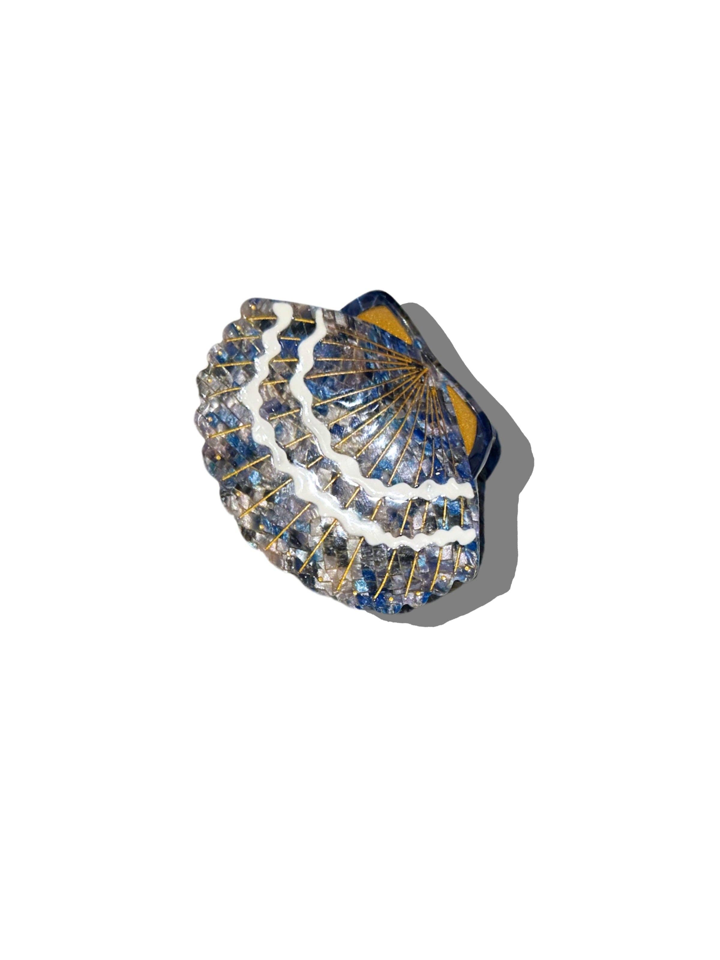 Hand-painted Seashell Claw Hair Clip