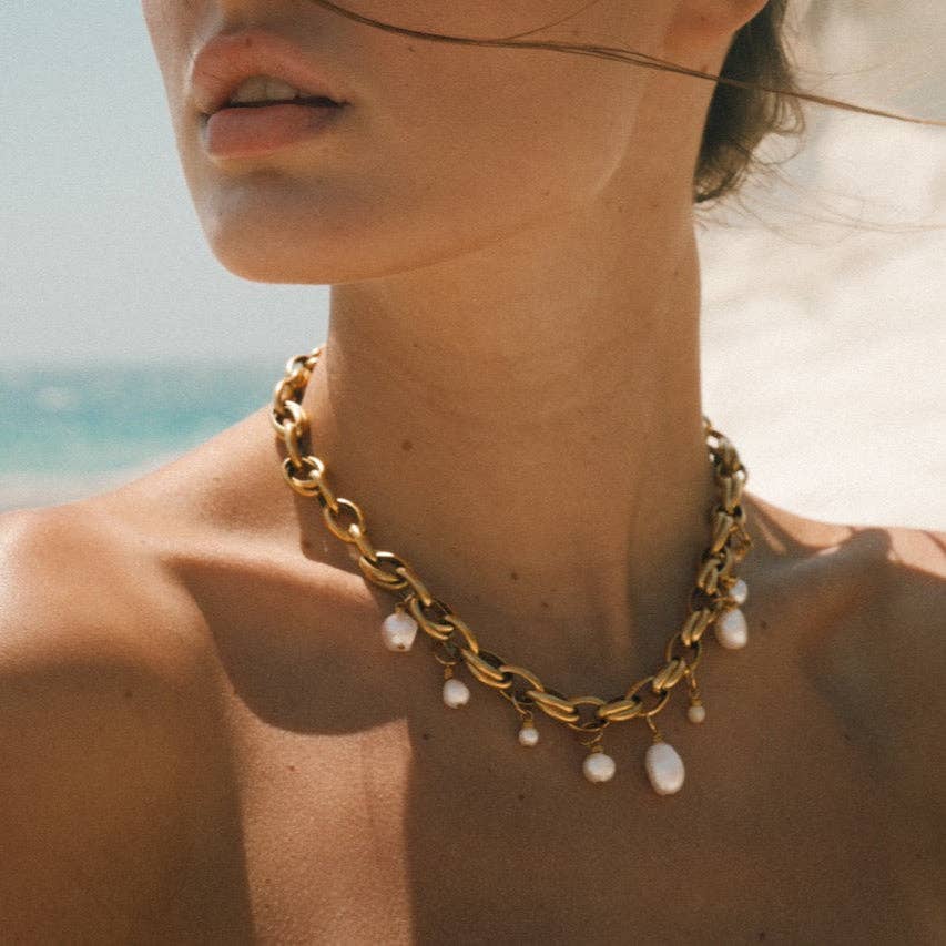 Bari Pearl Charm Necklace