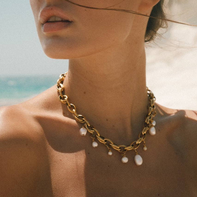Bari Pearl Charm Necklace