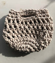 Crocheted Rope Cotton Handbag - Creme