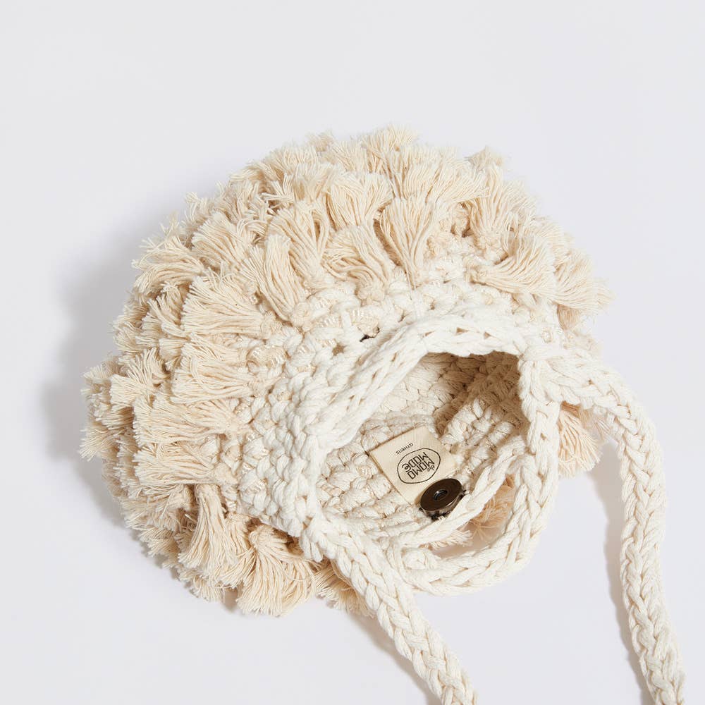 “Pebble tassel” Clutch  Bag with crossbody strap