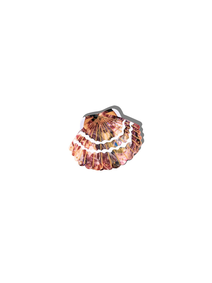Hand-painted Seashell Claw Hair Clip