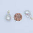 24K Gold Filled White Baroque Freshwater Pearl Pendant